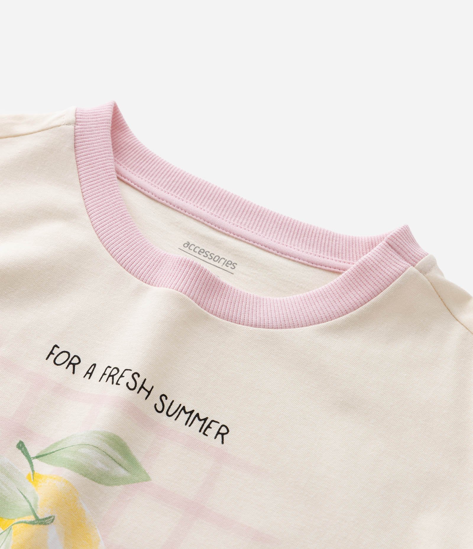 Pijama Infantil com Estampa Limões e Listras - Tam 7 a 16 Anos Amarelo/Rosa 9