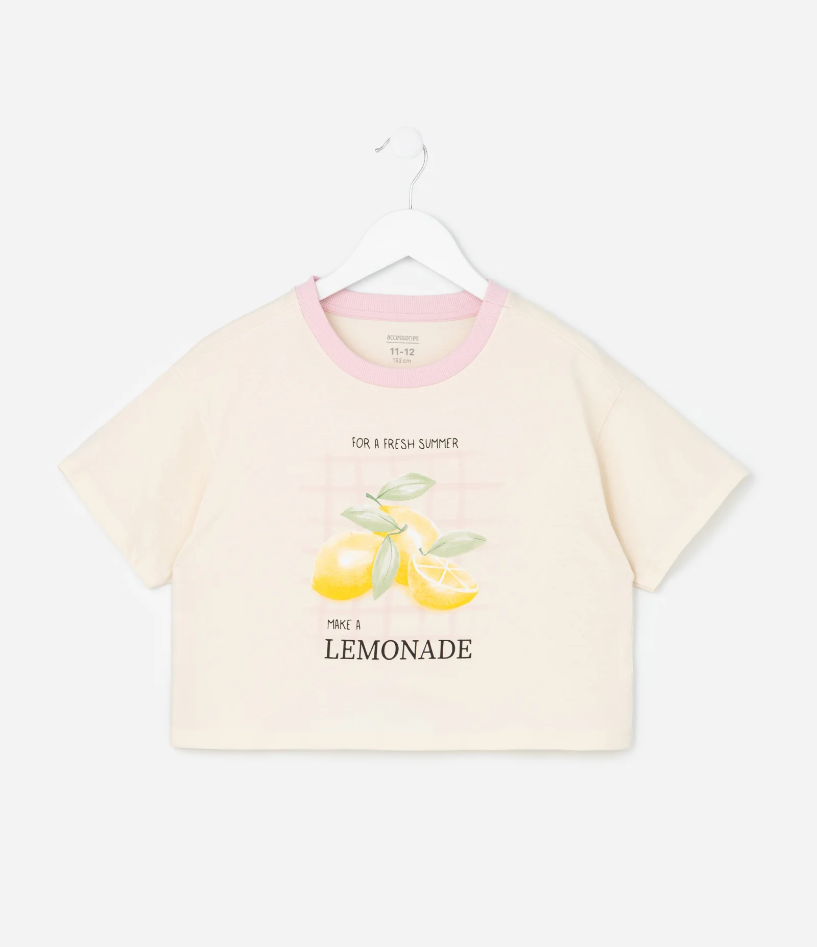 Pijama Infantil com Estampa Limões e Listras - Tam 7 a 16 Anos Amarelo/Rosa 2