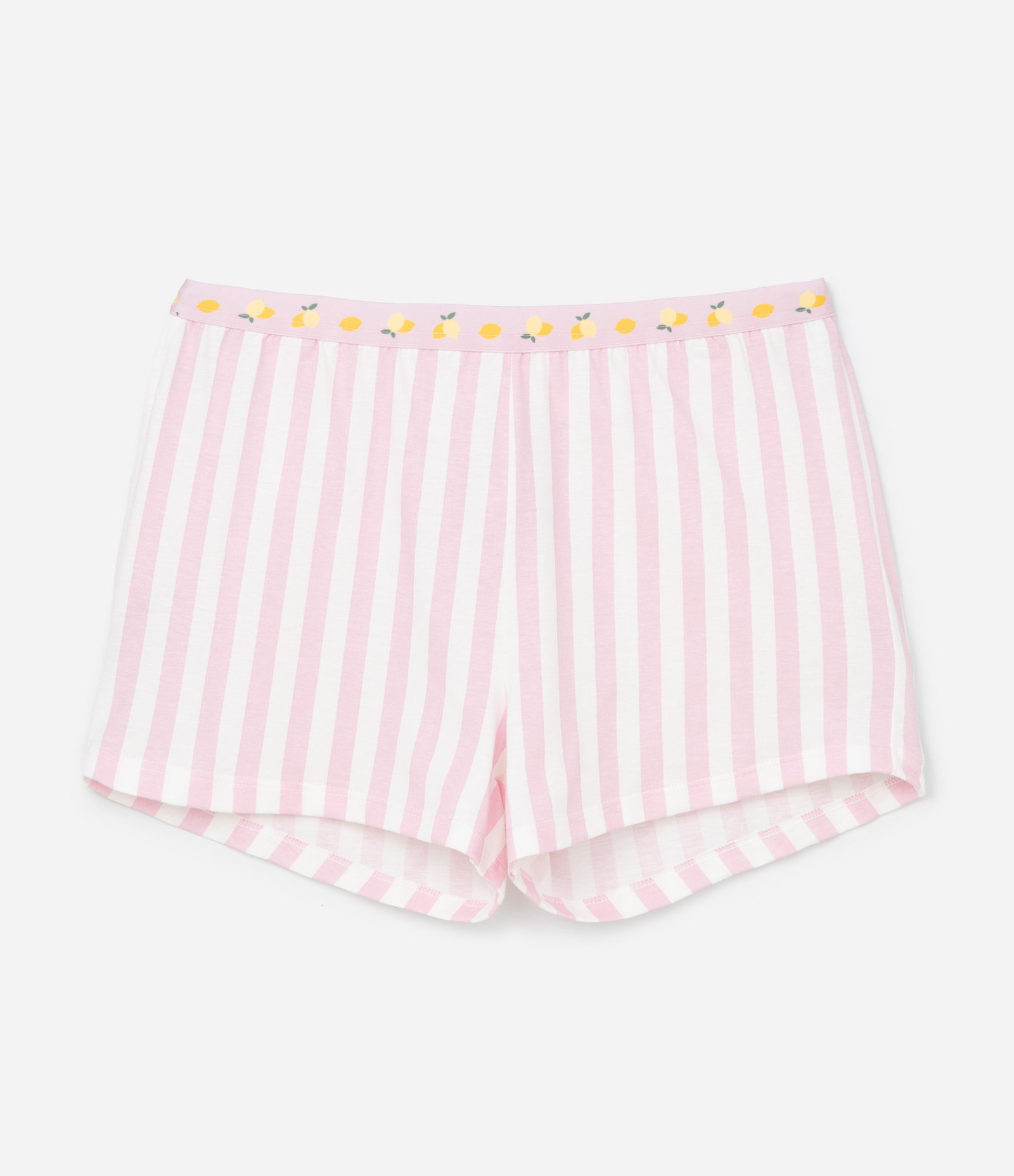 Pijama Infantil com Estampa Limões e Listras - Tam 7 a 16 Anos Amarelo/Rosa 4