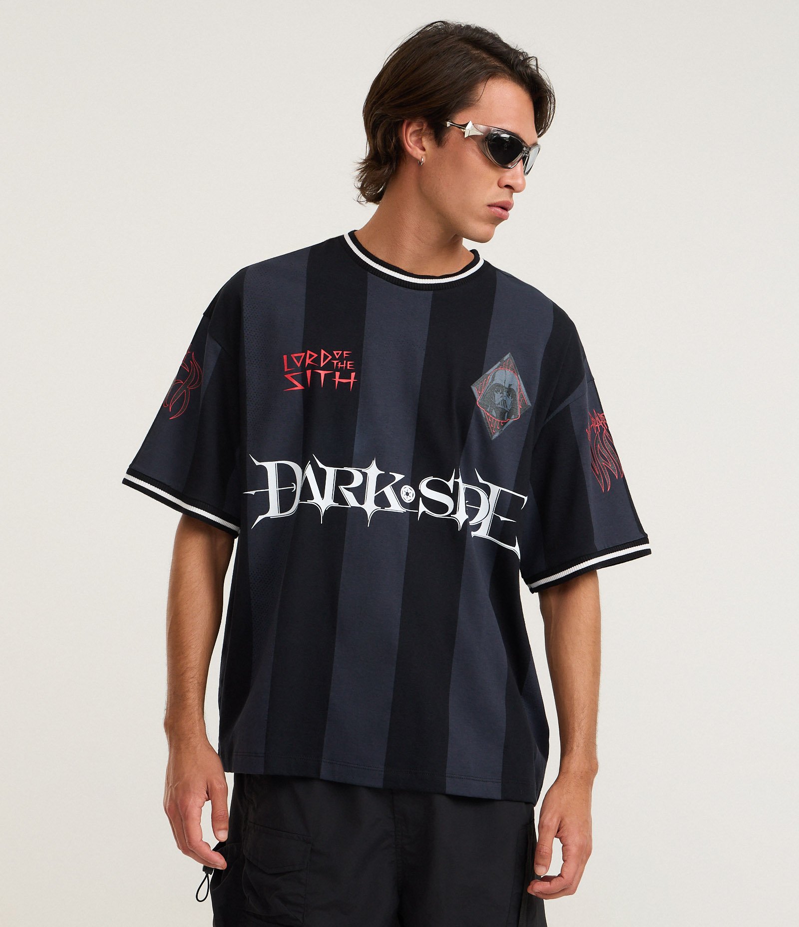 Camisa Oversized em Algodão com Estampa Star Wars DarkSide Preto 1