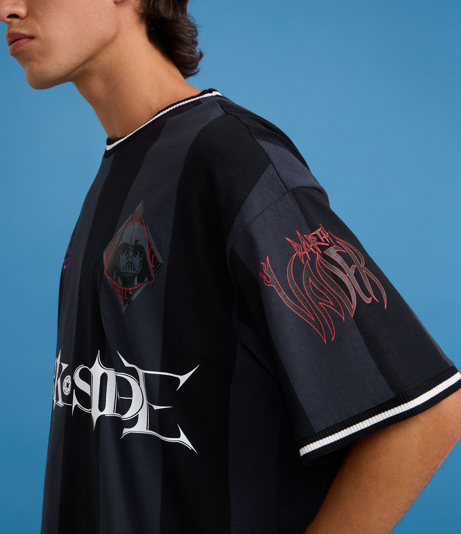 Camisa Oversized em Algodão com Estampa Star Wars DarkSide Preto 4