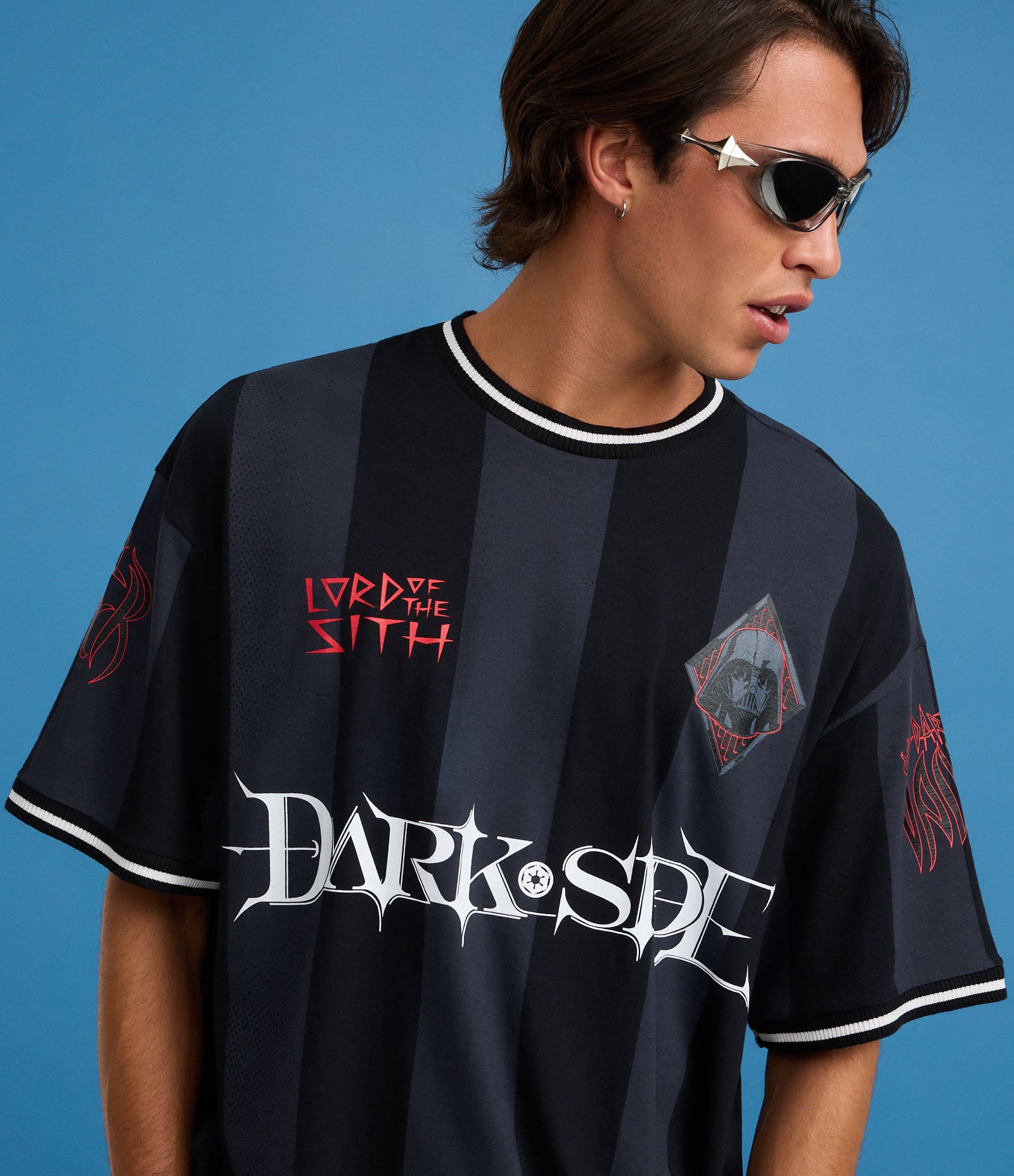 Camisa Oversized em Algodão com Estampa Star Wars DarkSide Preto 5