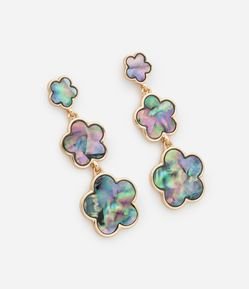 Brinco Médio com Forma de Flores Gradativas