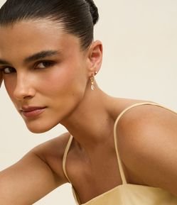 Kit 06 Brincos Argola em Metal com Detalhes de Cristal