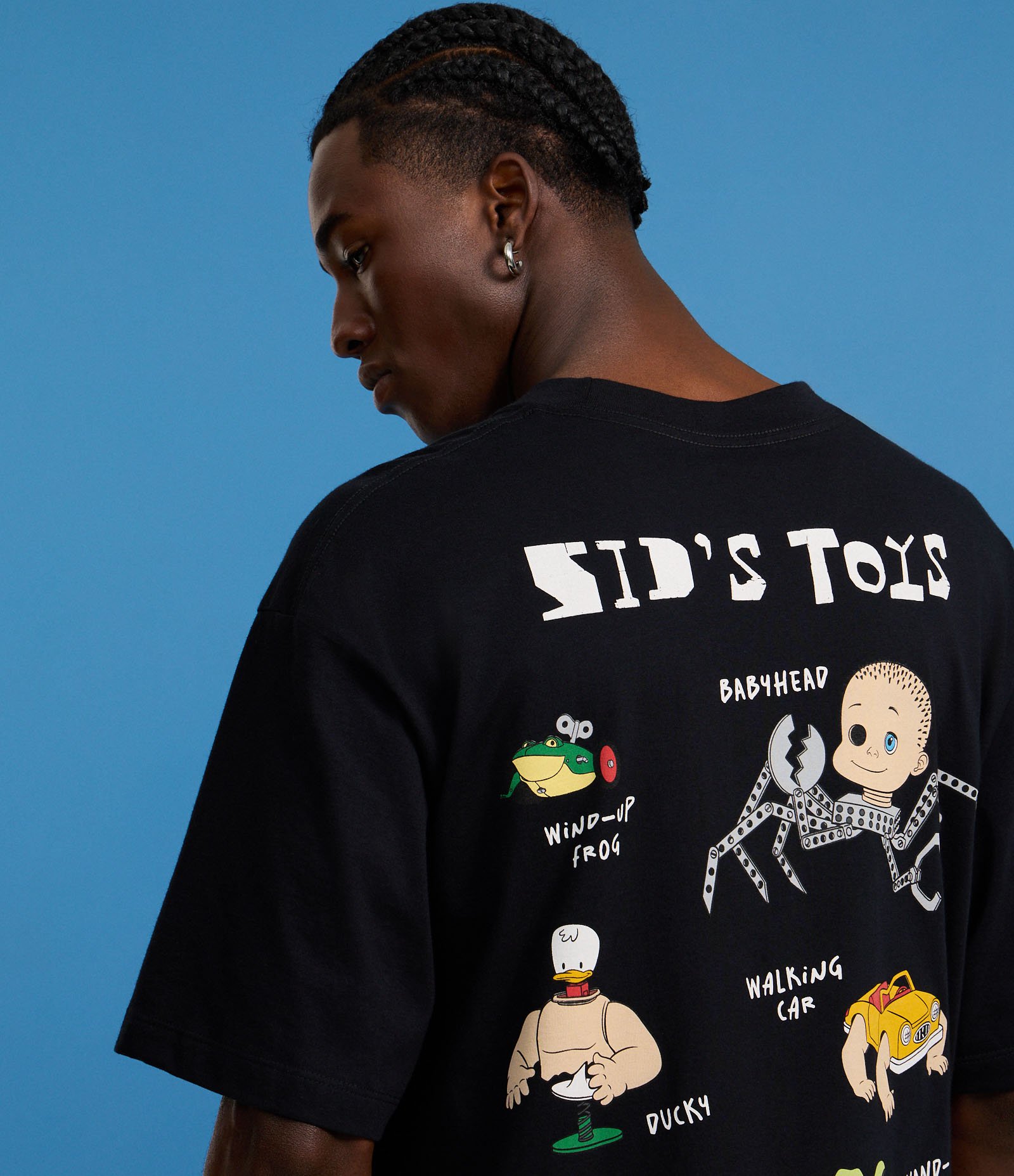 Camiseta Boxy em Algodão com Estampa Sid's Toys Toy Story Preto 3