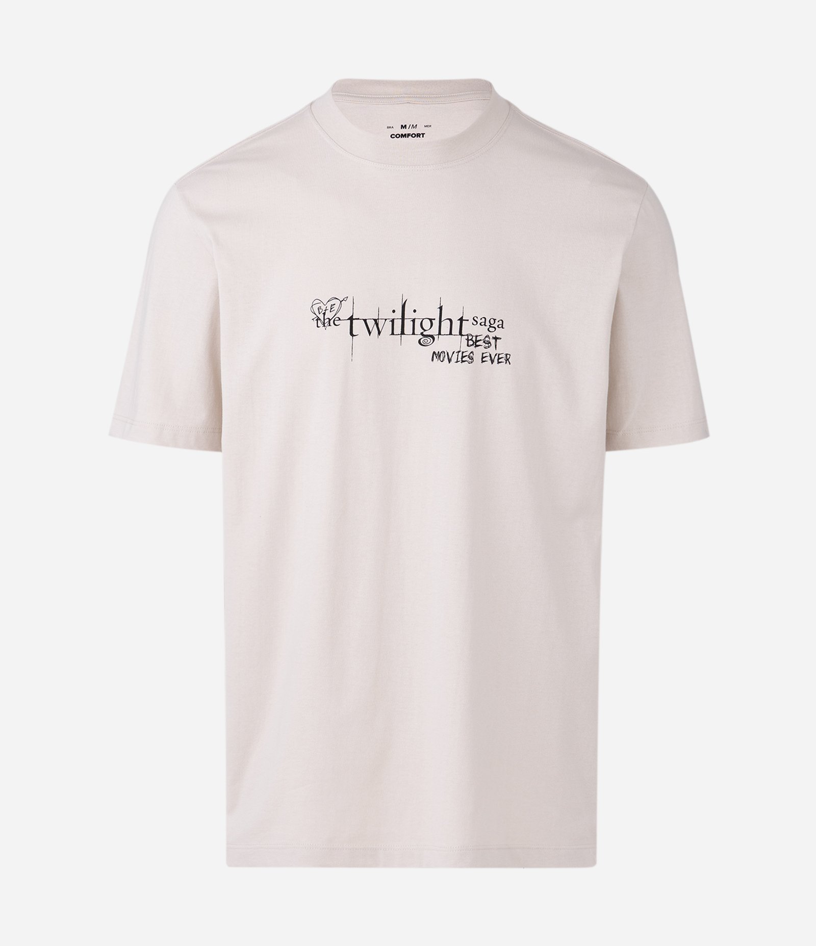 Camiseta Comfort em Algodão com Estampa Twilight Bege 6