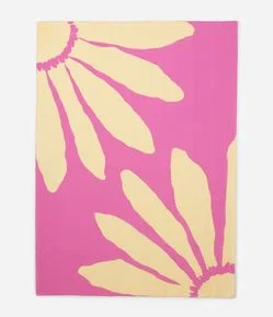 Canga Retangular em Viscose com Estampa de Flores