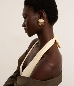 Brinco Botão com Texturas