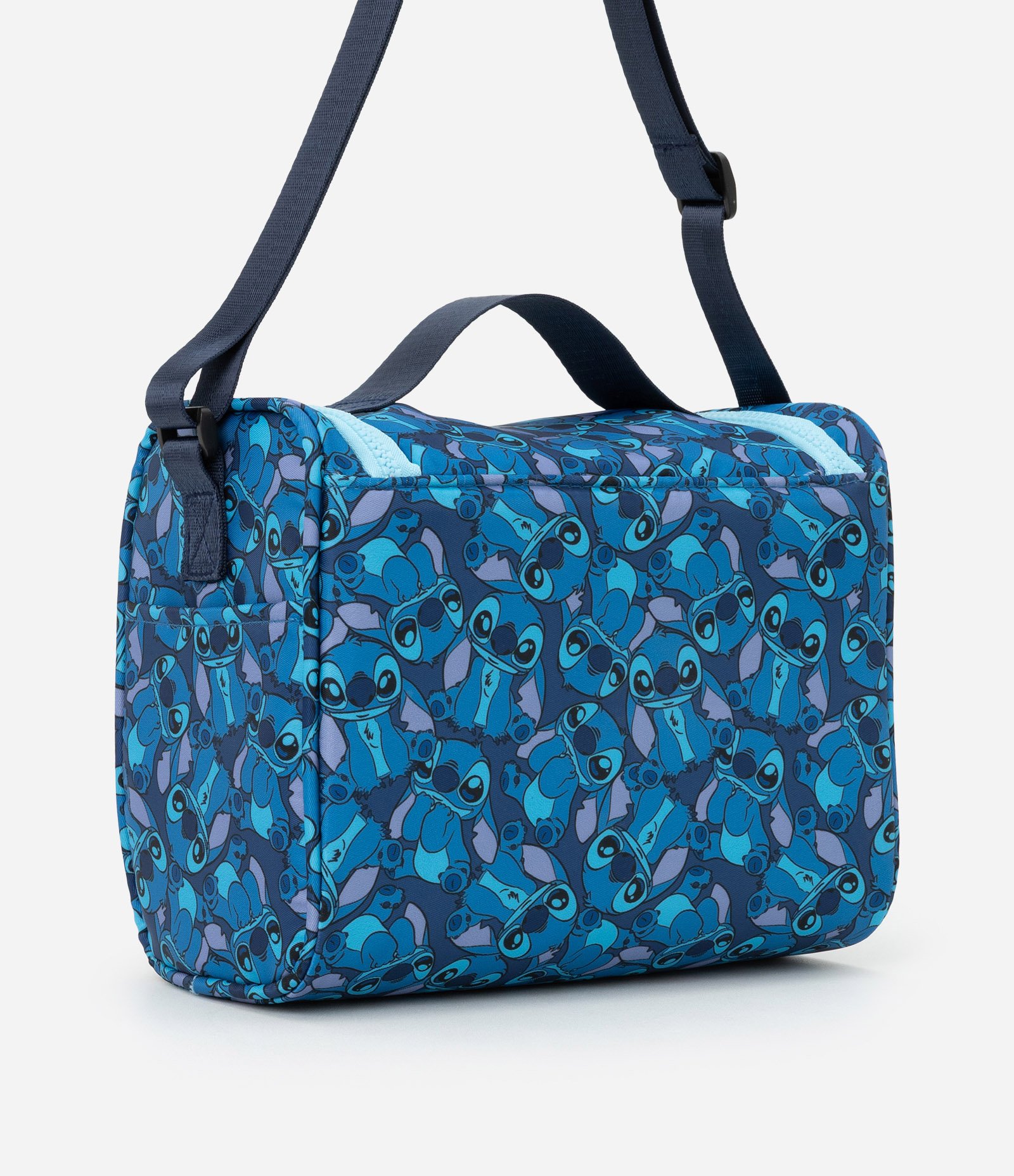 Lancheira Térmica com Estampa Stitch e Alça Ajustável Azul 3