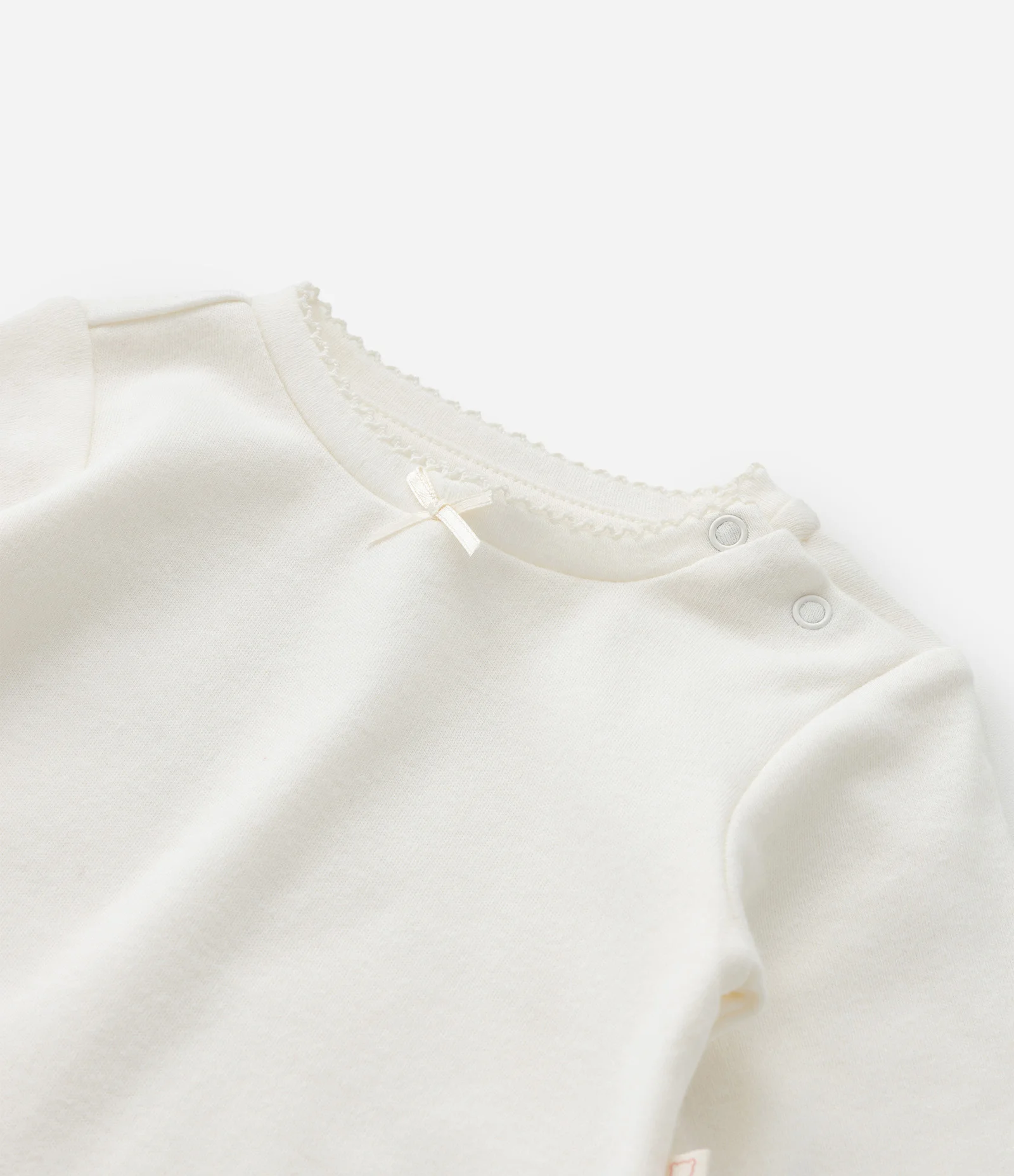 Conjunto Infantil Body com Calça Bordada de Nuvem – Tam RN a 18 Meses Branco 7