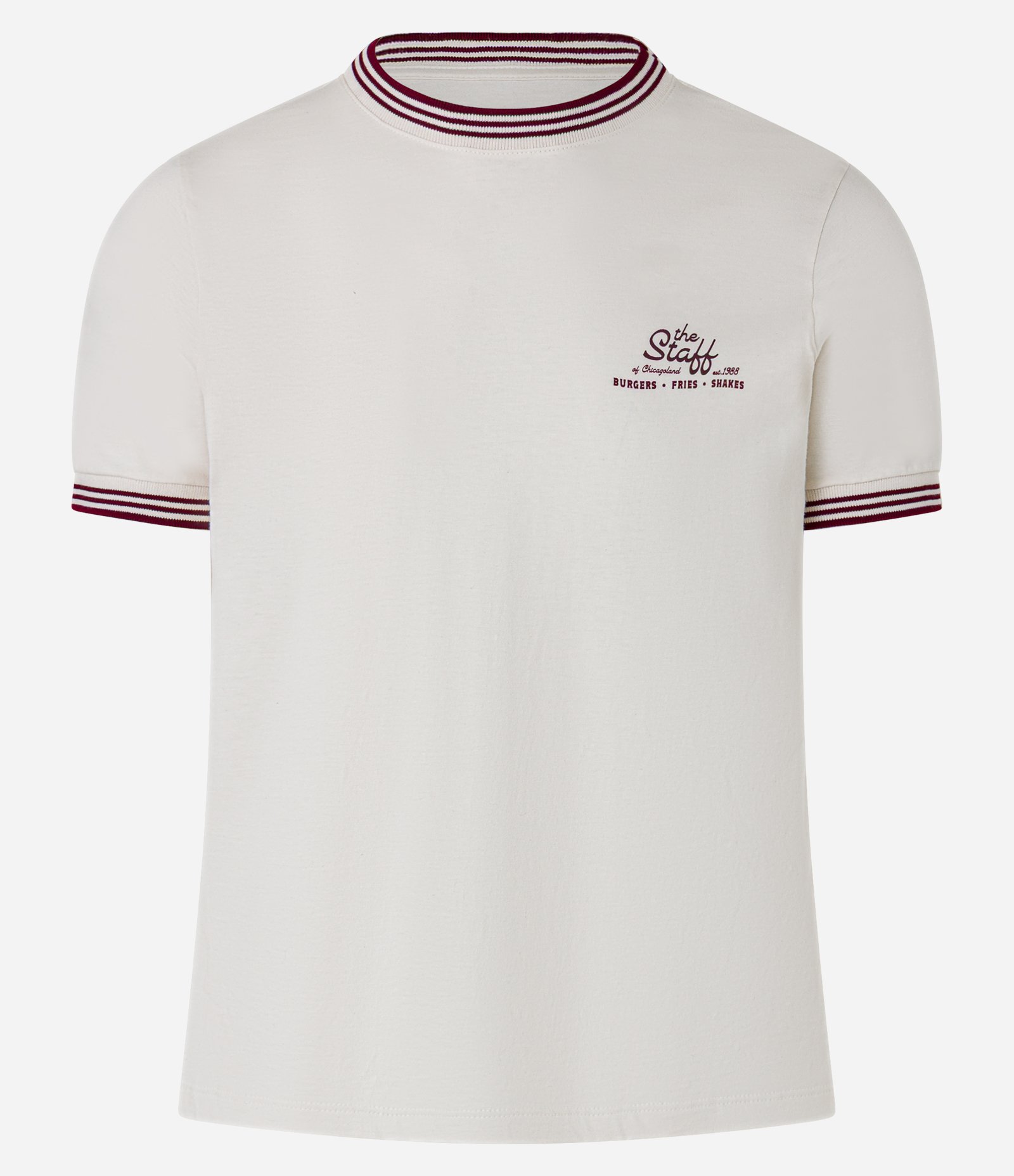 Camiseta Baby Tee em Algodão com Estampa Lettering The Staff Branco 6