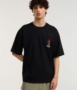 Camiseta Oversized em Malhão com Estampa Lettering Balance In The Shift
