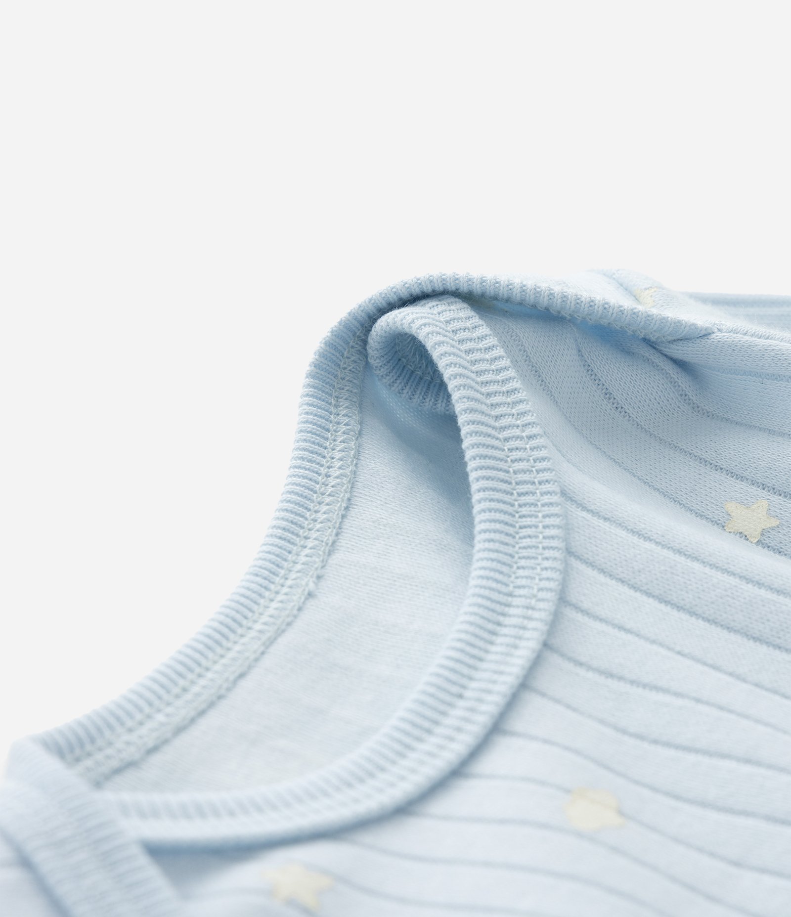 Body Infantil Canelado com Mini Ícones do Céu – Tam RN a 18 Meses Azul Claro 4