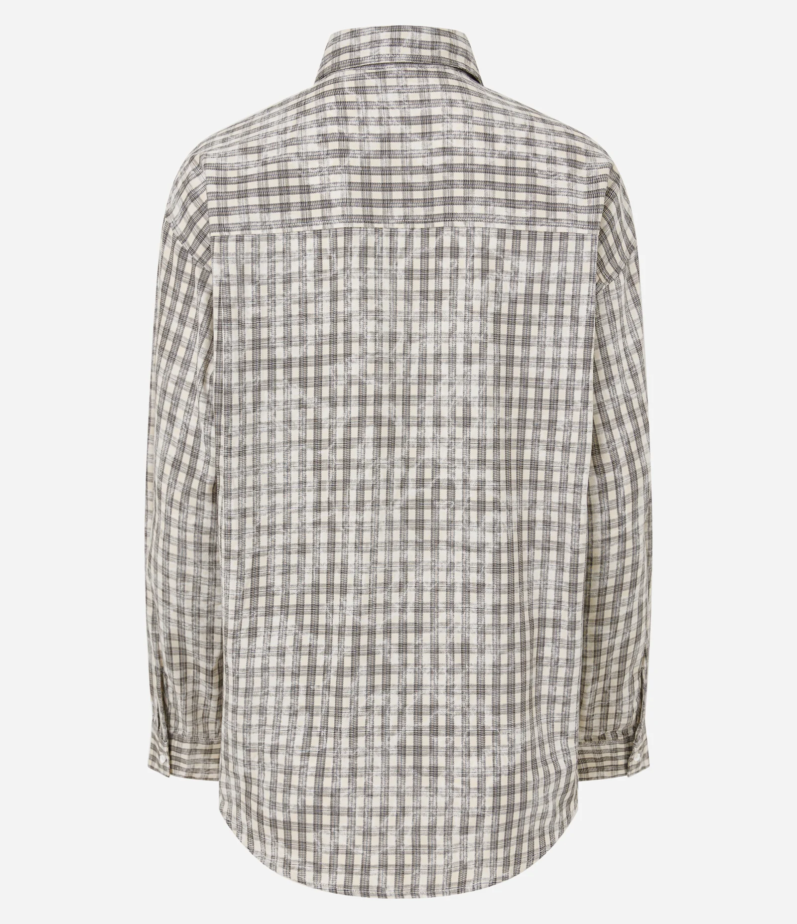 Camisa Slim Xadrez Lavado em Tricoline Bege 6