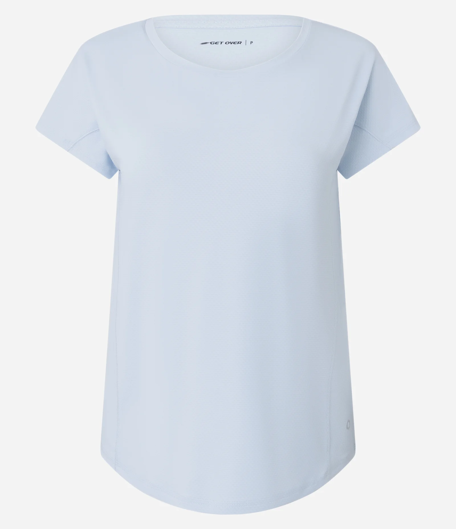 Camiseta Esportiva em Microfibra Texturizada Azul Claro 1