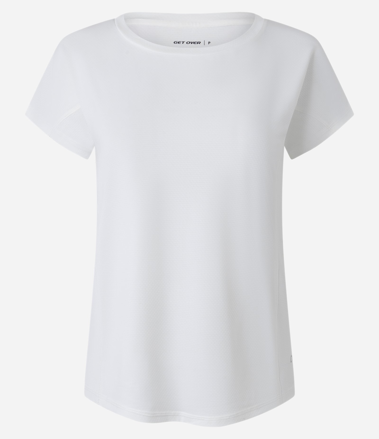 Camiseta Esportiva em Microfibra Texturizada Branco 1