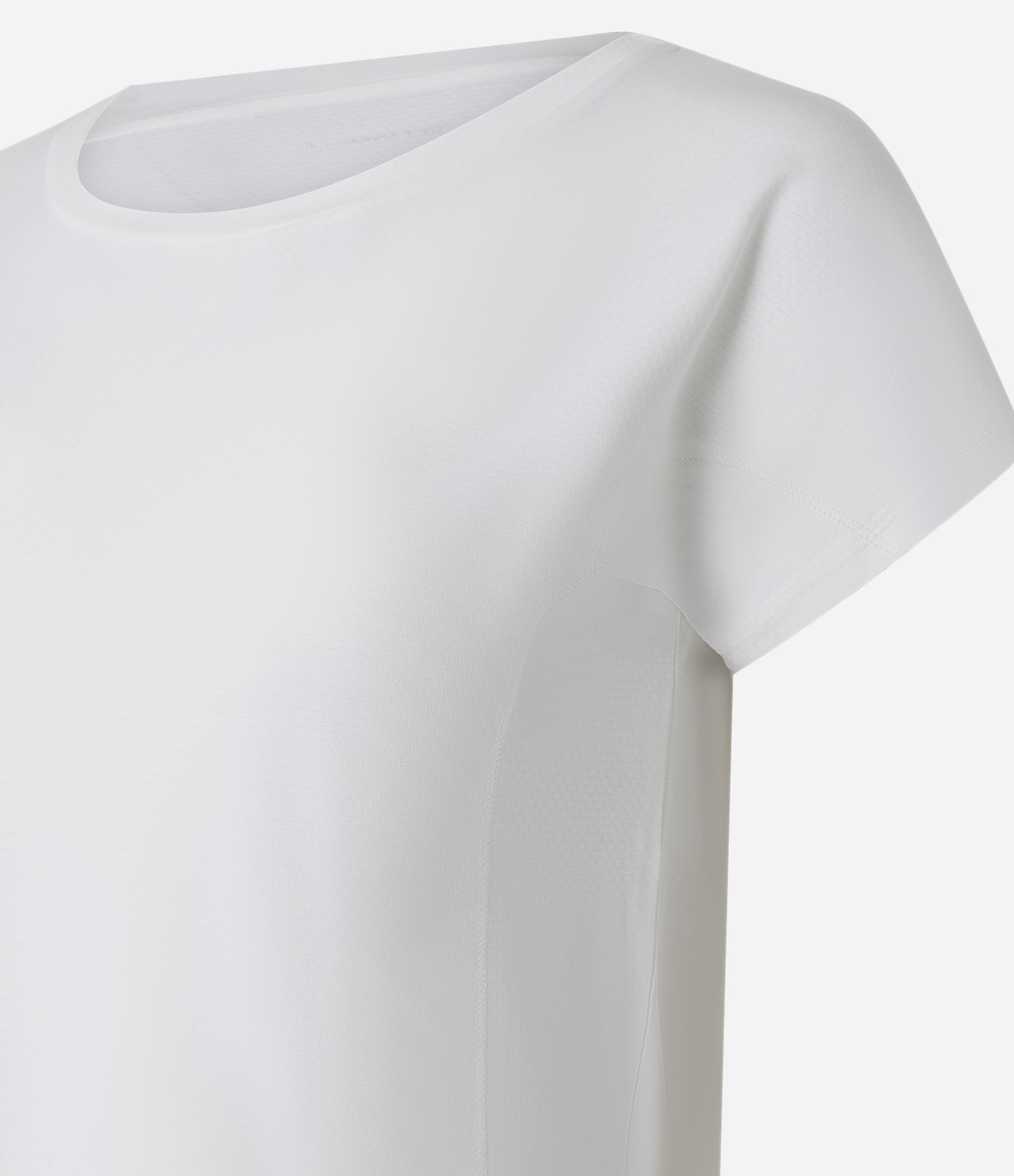 Camiseta Esportiva em Microfibra Texturizada Branco 2