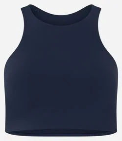 Top Nadador com Decote Halter e Bojo Removível