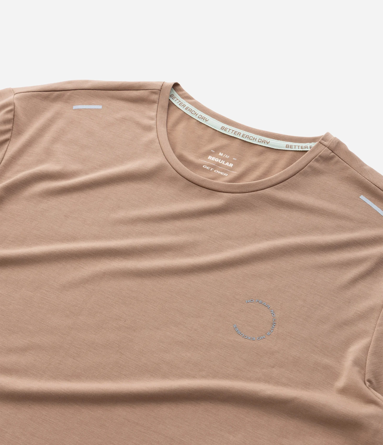 Camiseta Esportiva em Tecnologia Dry com Estampa Lettering Marrom 7