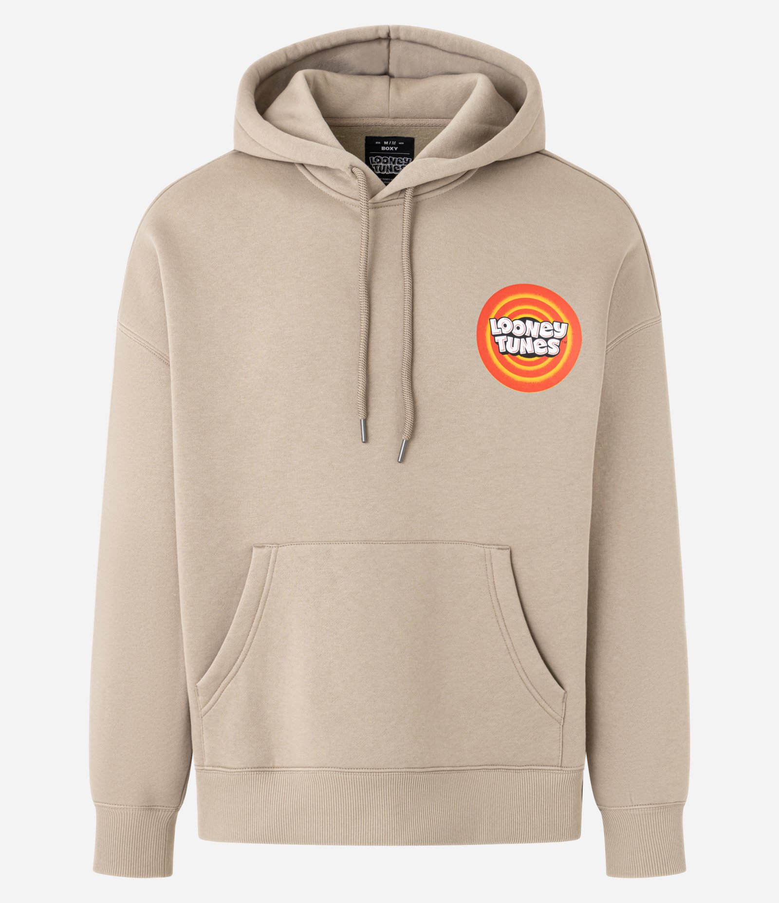 Casaco em Moletom Felpudo com Estampa Piu Piu Monstro e Bolso Canguru Bege 4