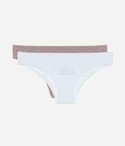 Kit 02 Calcinhas Biquíni Seamless Básicas Delrio