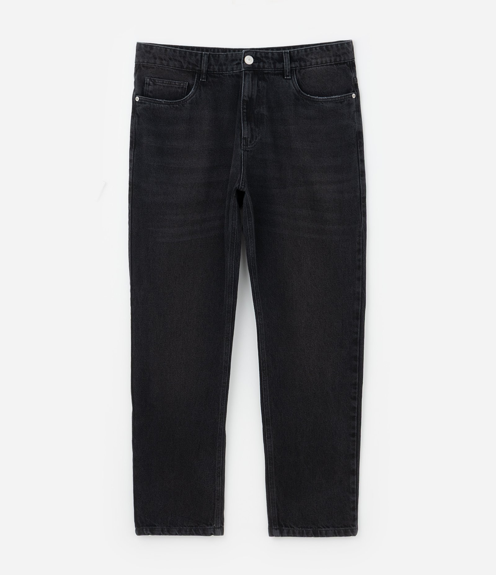 Calça Loose em Jeans Preto 5