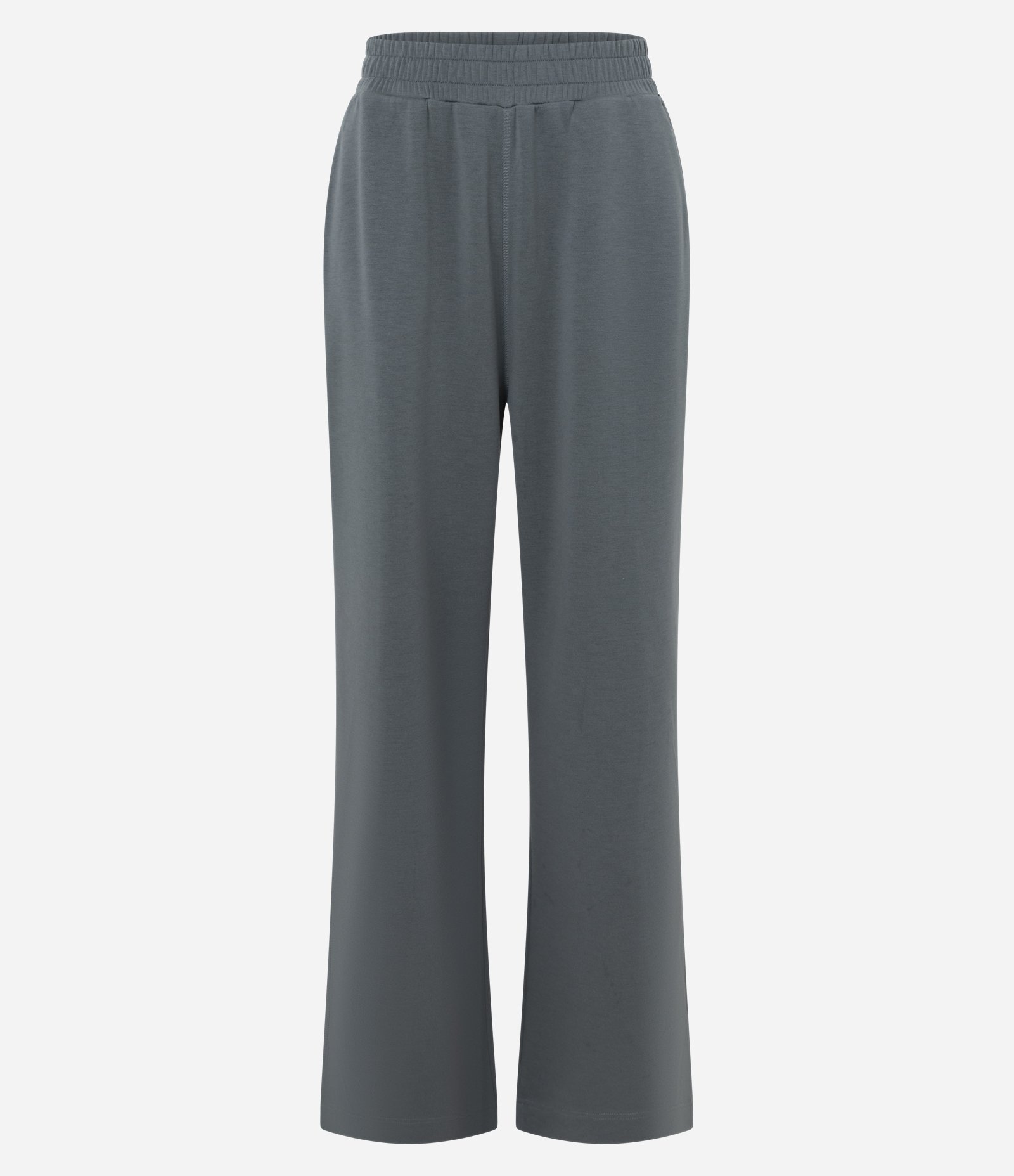 Calça Reta Esportiva em Modal com Trançadeira Cinza 5