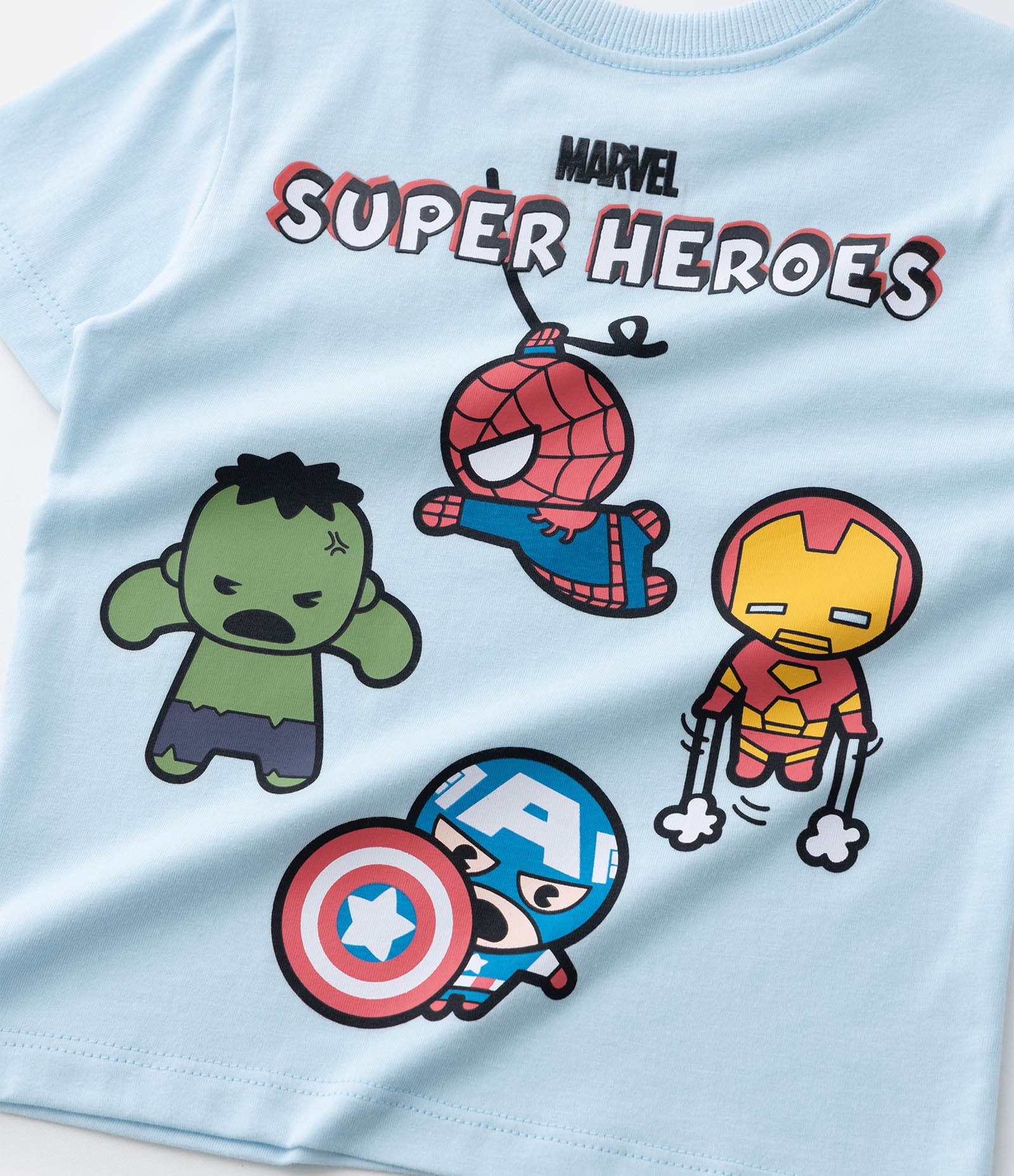 Camiseta Infantil Estampa Frente e Costas Avengers Baby - Tam 1 a 6 Anos Azul 2