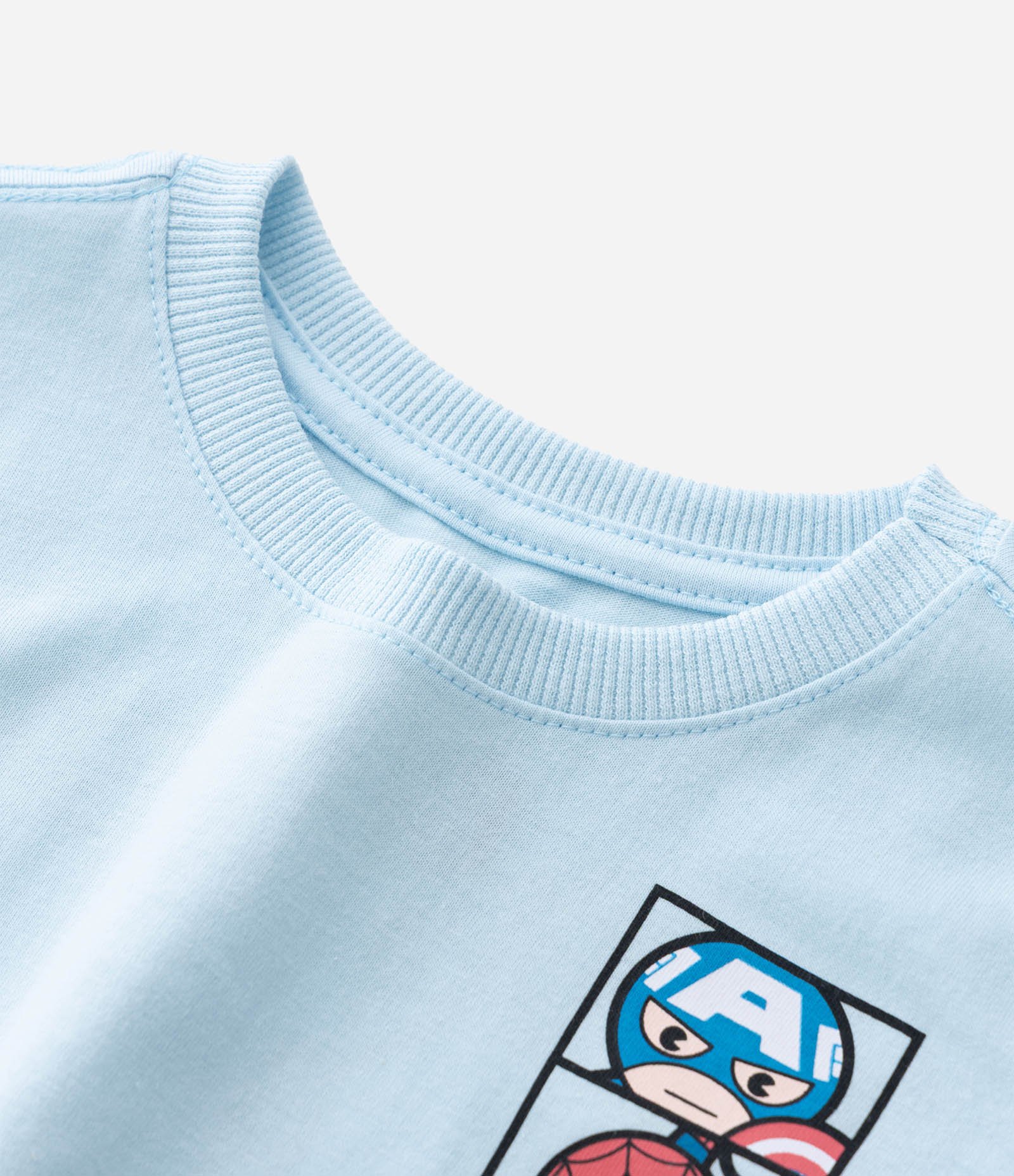 Camiseta Infantil Estampa Frente e Costas Avengers Baby - Tam 1 a 6 Anos Azul 5