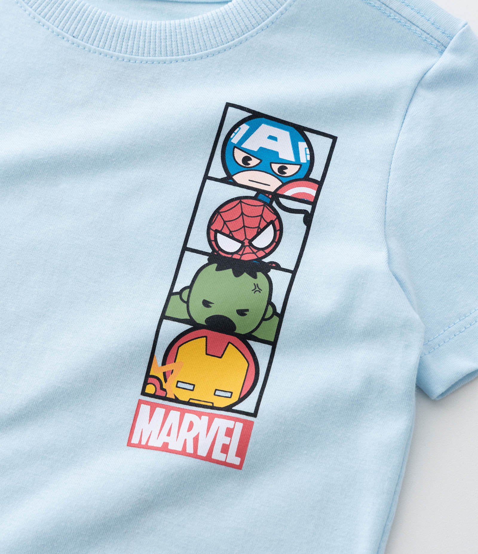 Camiseta Infantil Estampa Frente e Costas Avengers Baby - Tam 1 a 6 Anos Azul 6