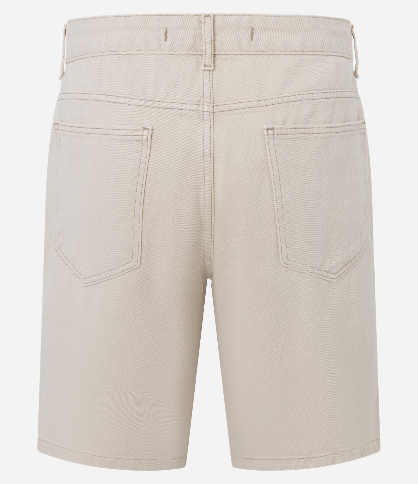 Bermuda Reta Loose em Sarja com Bolso Bege 6