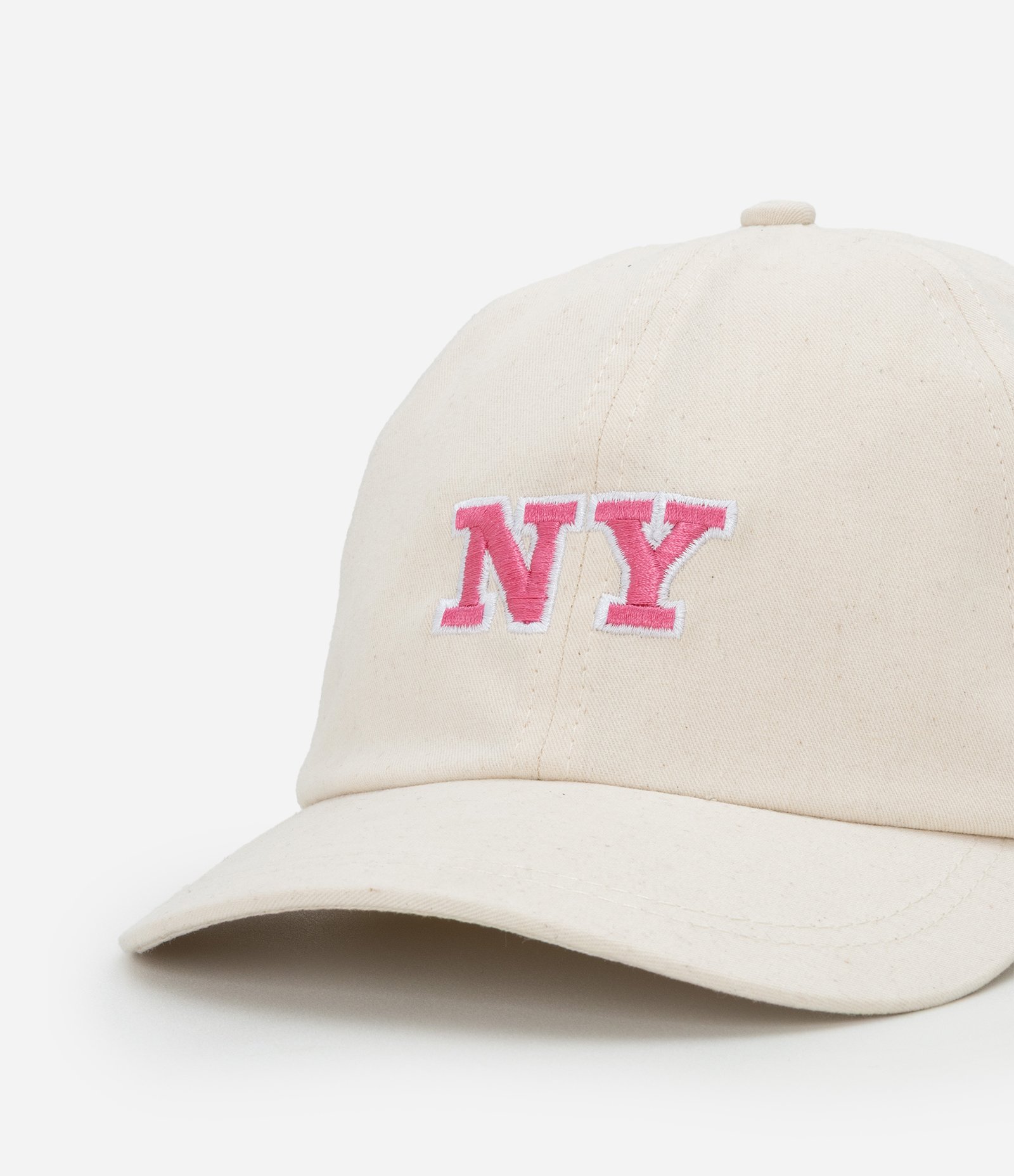 Boné Infantil Aba Curva com Bordado NY - Tam Único Bege 4