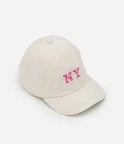 Boné Infantil Aba Curva com Bordado NY - Tam Único