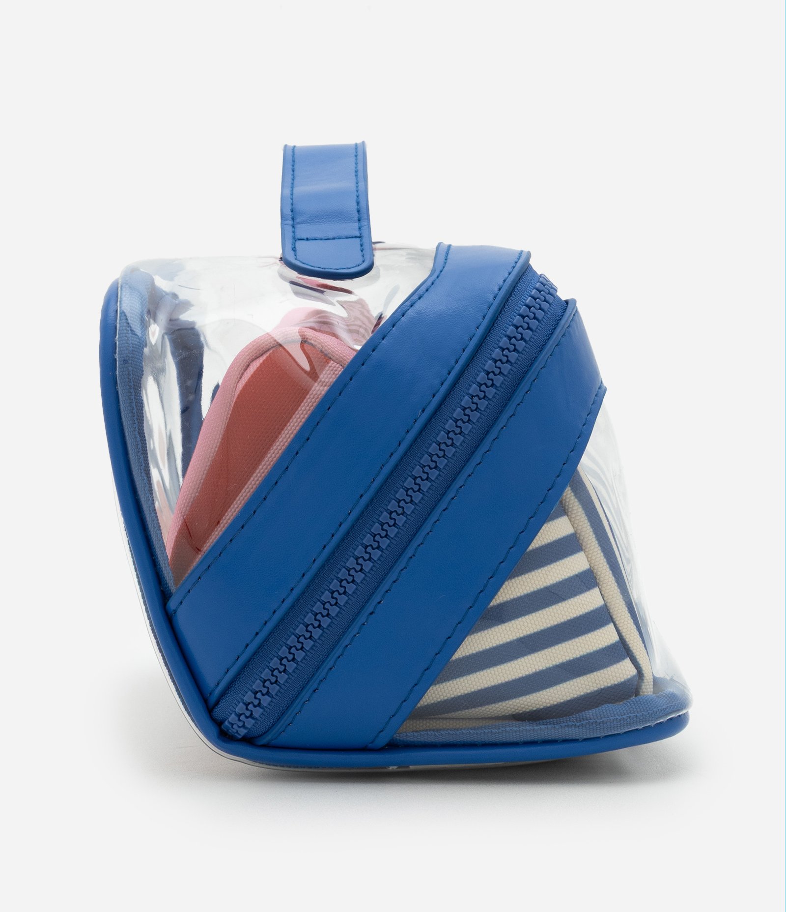 Kit 03 Nécessaires com Tamanhos Diversos com Listras Contrastantes Multicores 2