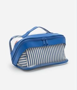 Kit 03 Nécessaires com Tamanhos Diversos com Listras Contrastantes