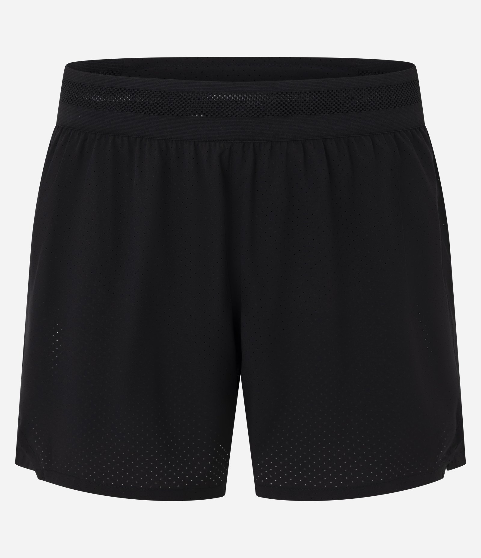 Bermuda Esportiva em Microfibra Liso Running Furadinha Preto 8