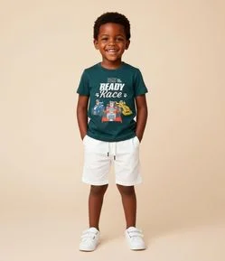 Camiseta Infantil com Estampa Patrulha Canina Ready Race - Tam 2 a 6 Anos