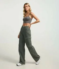 Blusa Cropped de Alcinha em Poliamida