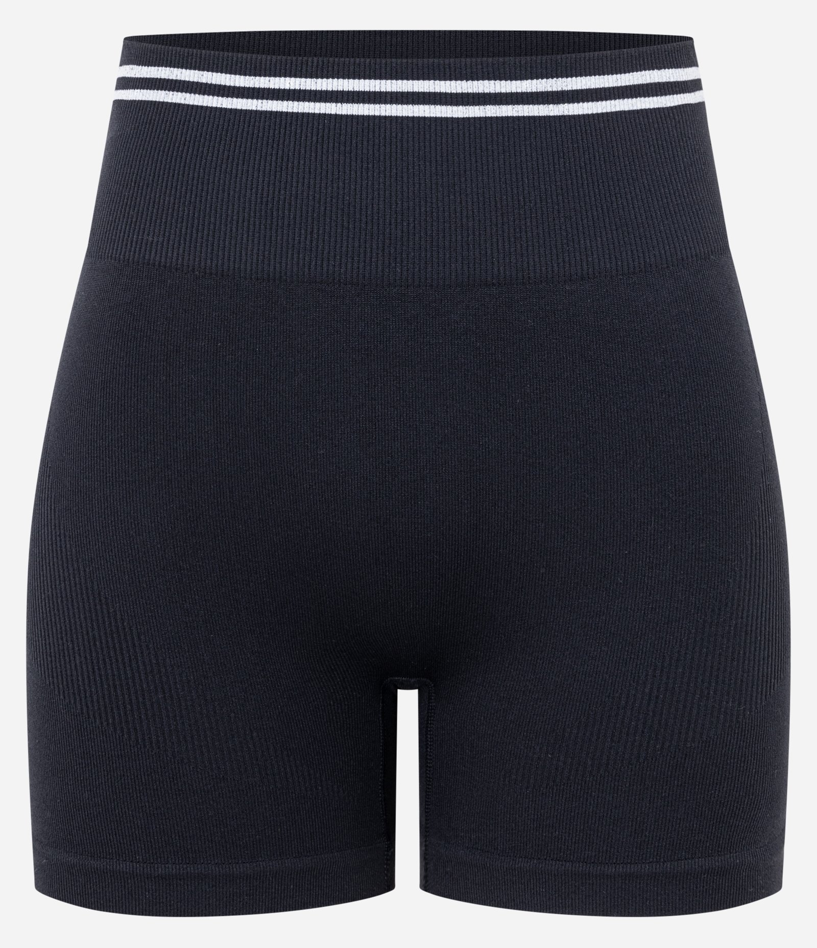 Bermuda Crossfiteira Esportiva Seamless com Listras Contrastantes Preto 6