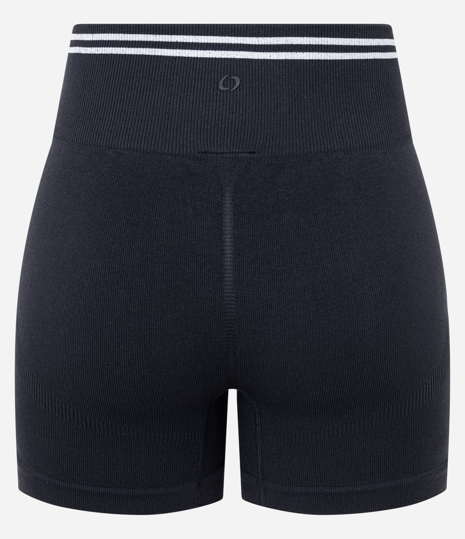 Bermuda Crossfiteira Esportiva Seamless com Listras Contrastantes Preto 7
