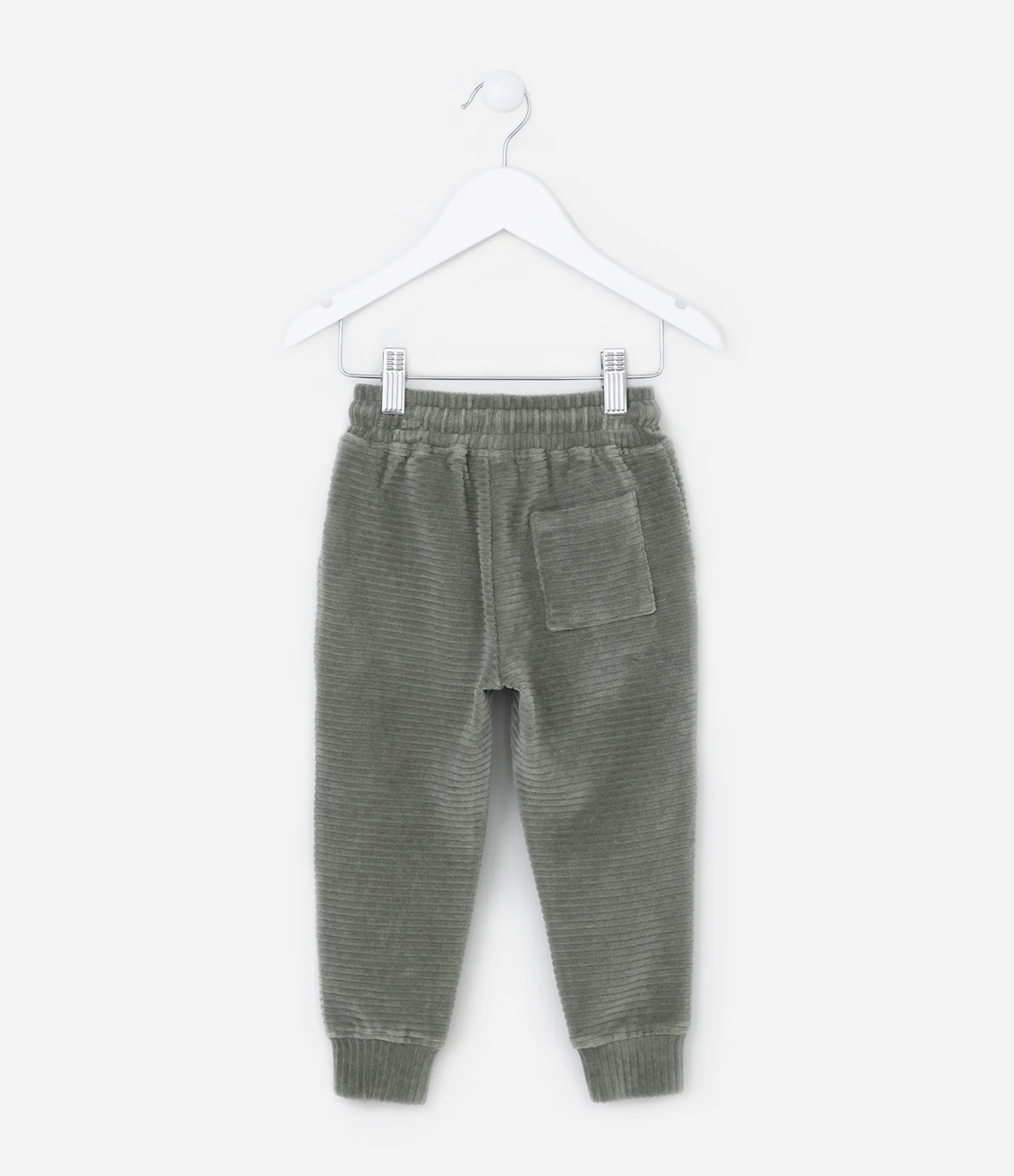 Calça Infantil em Veludo Canelada - Tam 1 a 5 Anos Verde 2