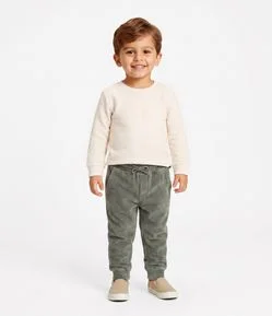Calça Infantil em Veludo Canelada - Tam 1 a 5 Anos