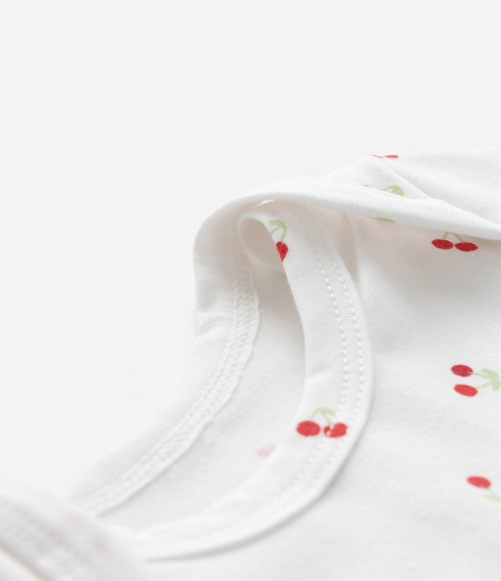 Body Infantil com Estampa de Cereja - Tam RN a 18 Meses Branco 5