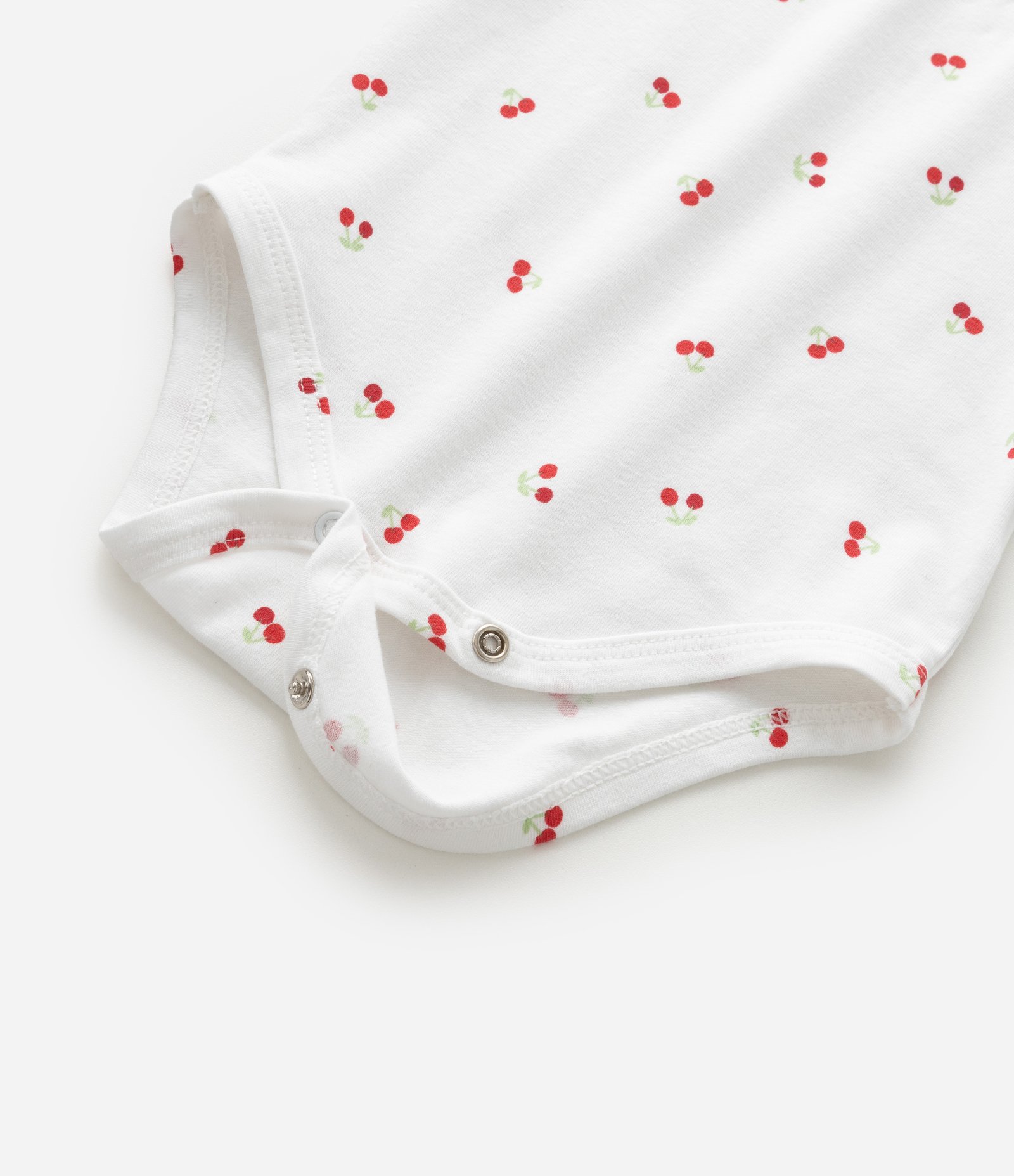 Body Infantil com Estampa de Cereja - Tam RN a 18 Meses Branco 6