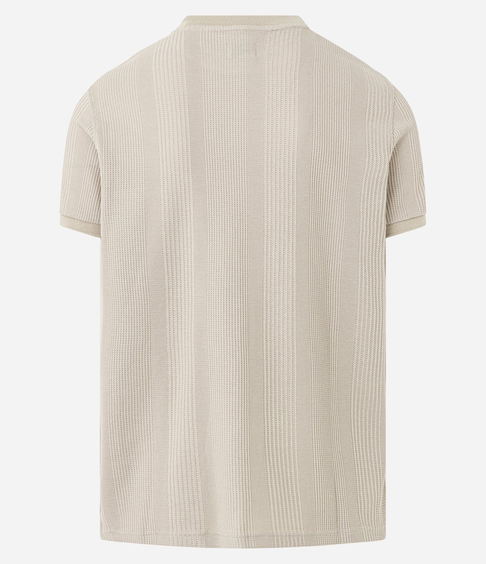 Camiseta Regular em Algodão com Textura Vertical Cinza 4