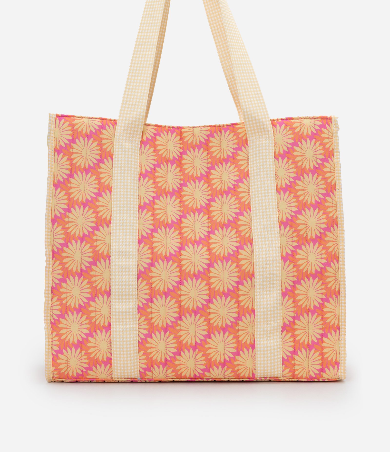 Bolsa de Praia Atoalhada com Estampa Floral Multicores 3