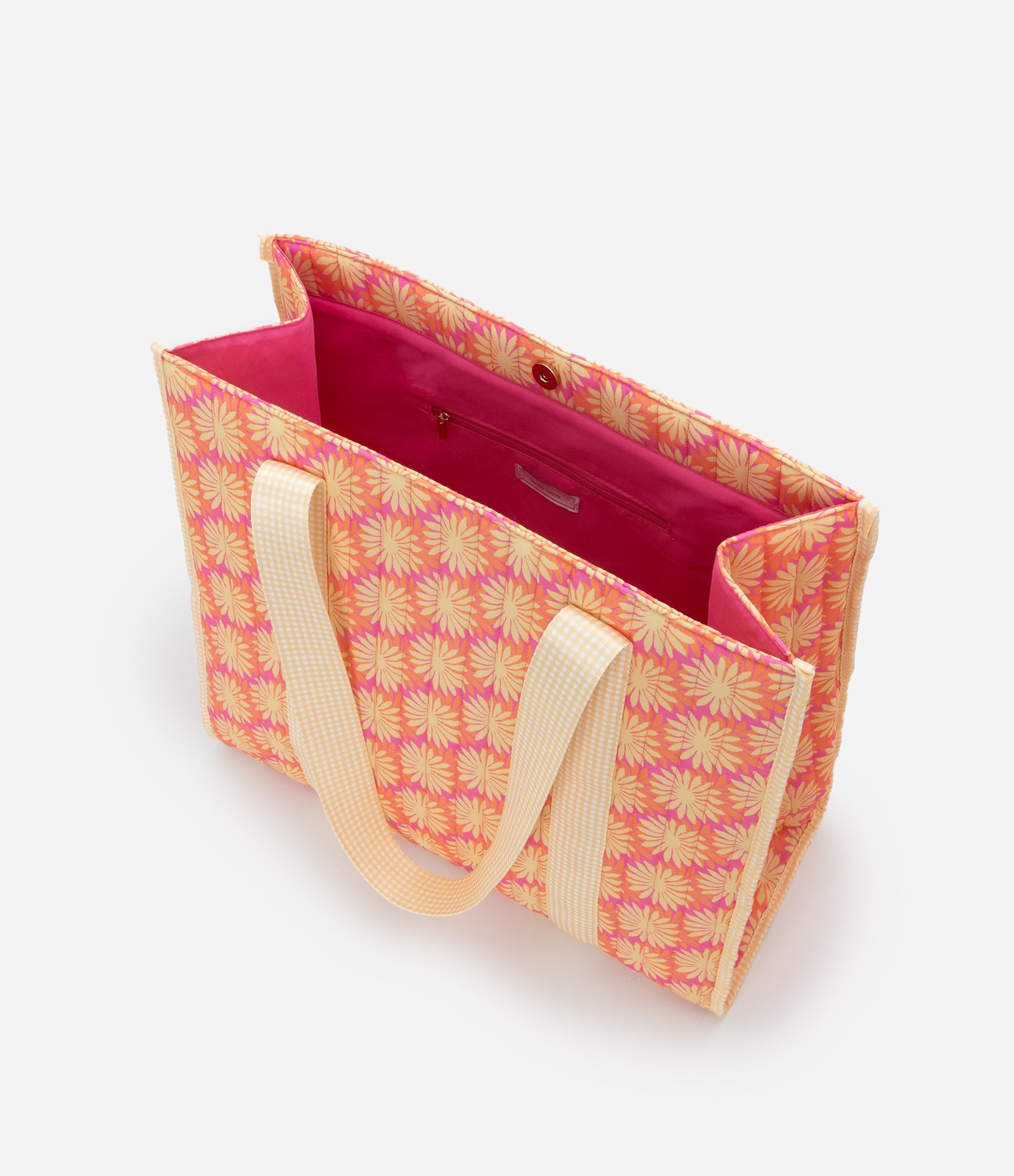 Bolsa de Praia Atoalhada com Estampa Floral Multicores 5