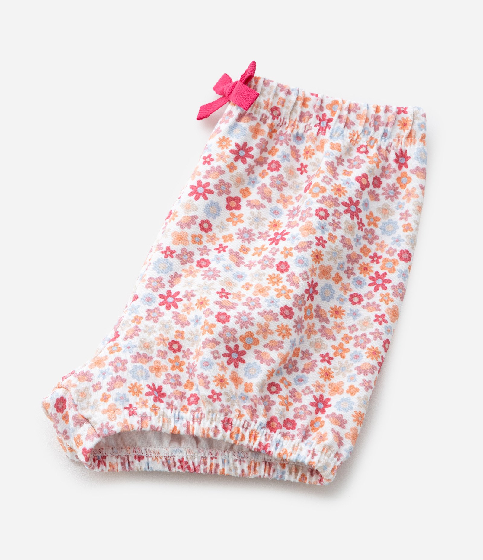 Conjunto Infantil em Cotton com Estampa Floral - Tam 0 a 18 Meses Laranja/Vermelho 8