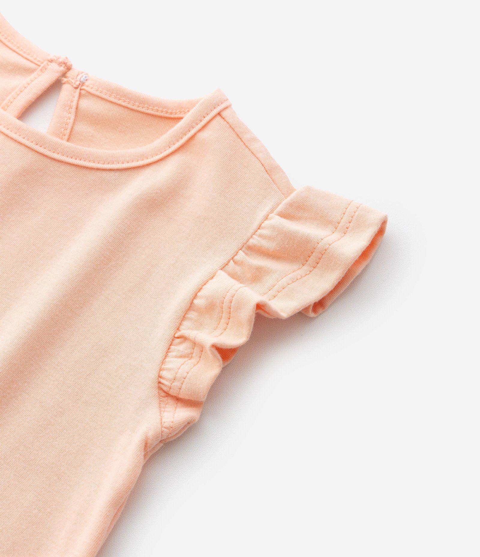 Conjunto Infantil em Cotton com Estampa Floral - Tam 0 a 18 Meses Laranja/Vermelho 11