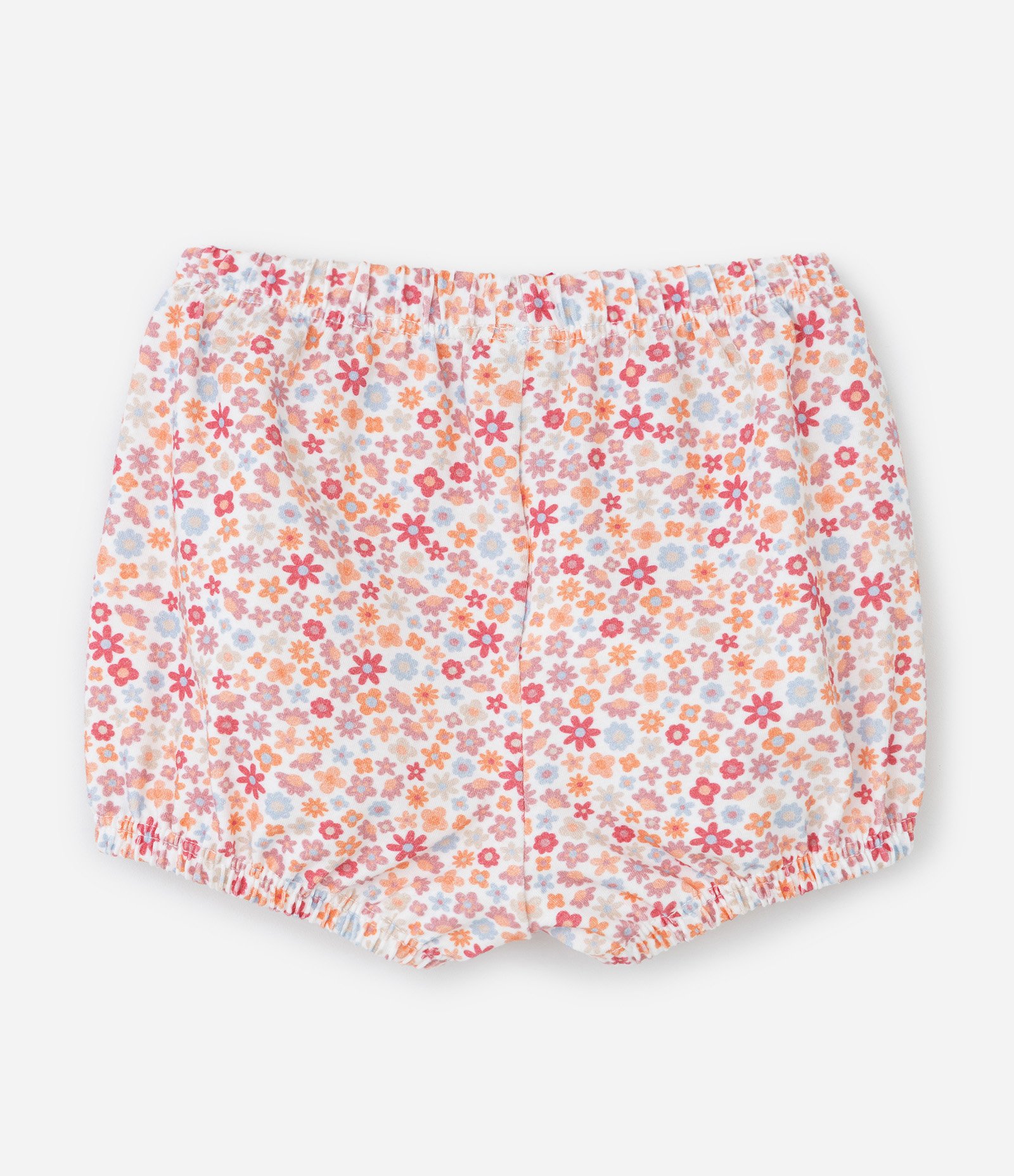 Conjunto Infantil em Cotton com Estampa Floral - Tam 0 a 18 Meses Laranja/Vermelho 5